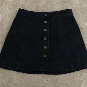 Madewell Black Jean Skirt